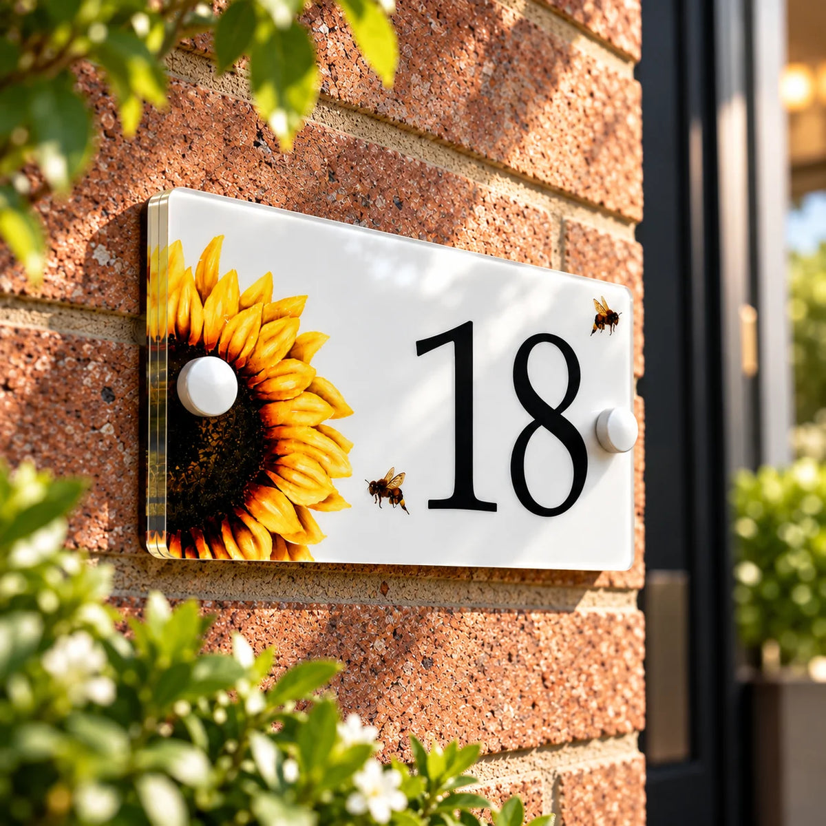 Acrylic house sign sunflower small