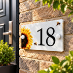 Acrylic house sign sunflower small