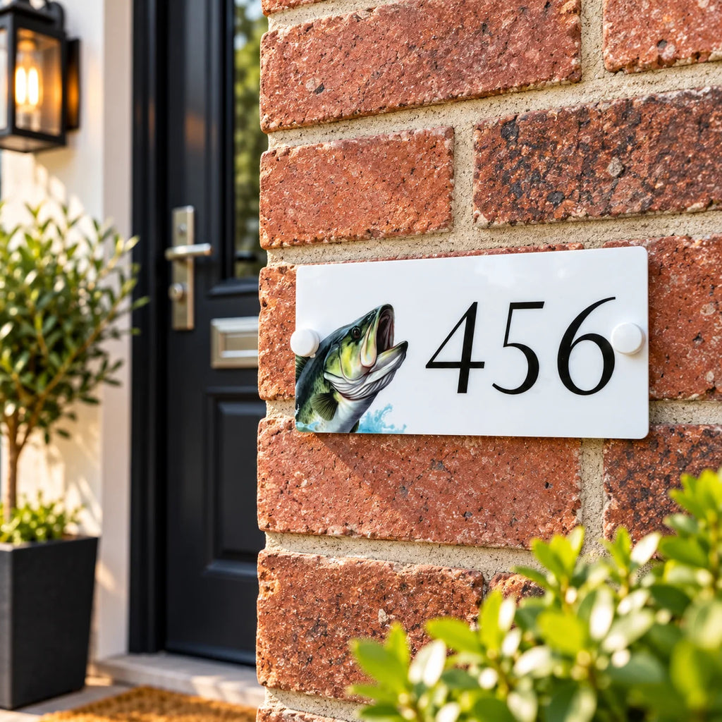 Acrylic house sign fish small