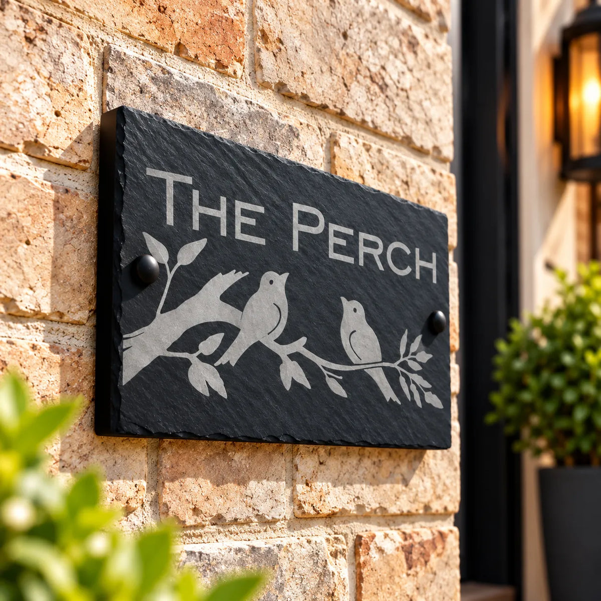 Bird slate house sign
