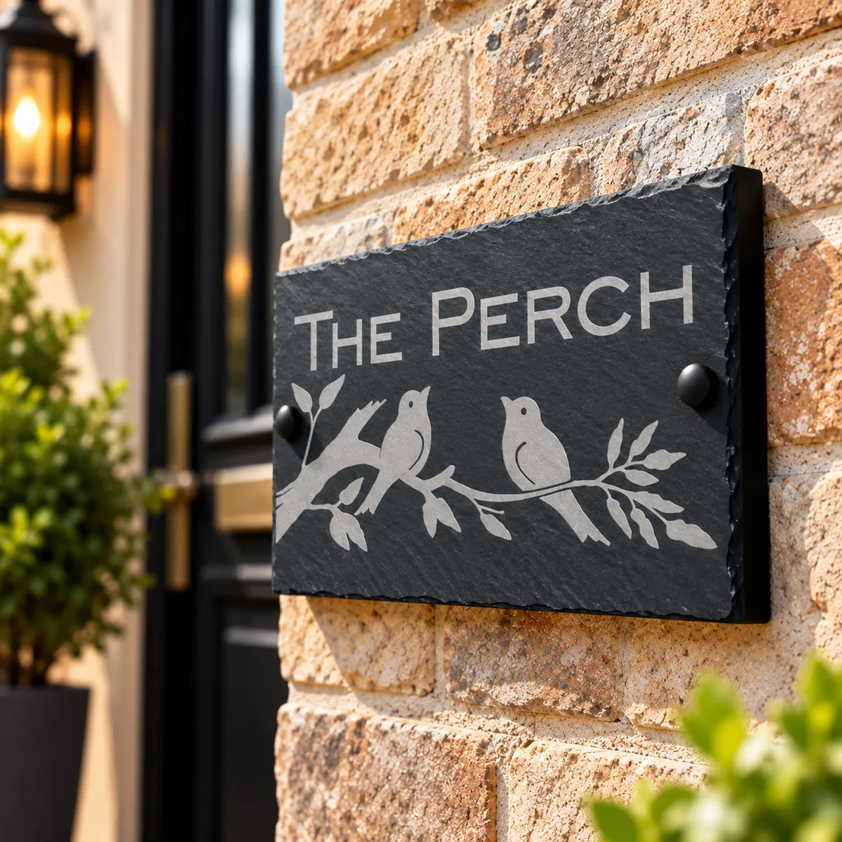 Bird slate house sign
