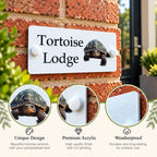Acrylic house sign tortoise small