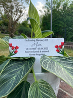 Acrylic Tulip plant pot memorial plaque
