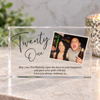 Birthday age acrylic block