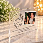 Birthday age acrylic block