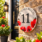 Poppy acrylic house sign