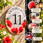 Poppy acrylic house sign