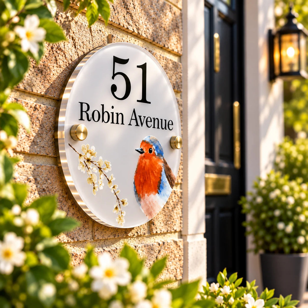 Robin acrylic house sign
