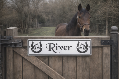 Horse Stable Door Sign Acrylic With Boarder - Free Mucking Fabulous Slate Coaster