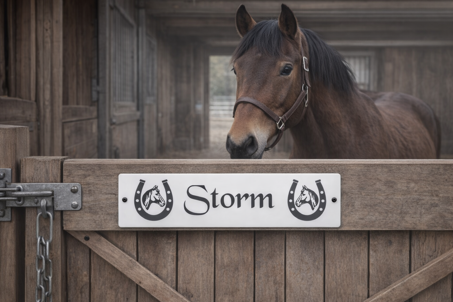 Horse Stable Door Sign Acrylic Without Boarder - The Free Mucking Fabulous Slate Coaster