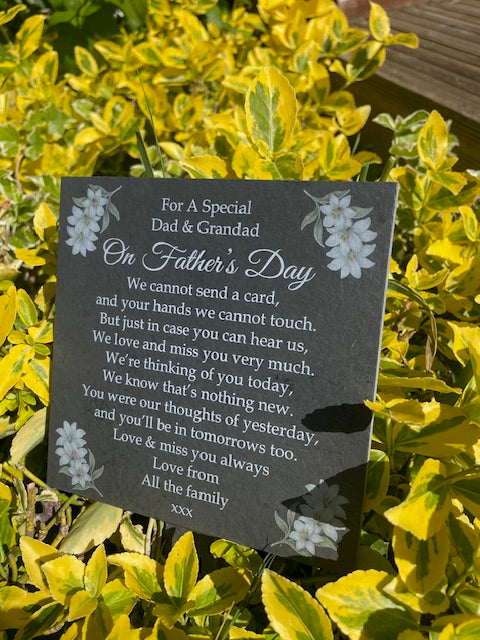 Father’s Day memorial slate plaque 1