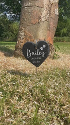 Heart pet memorial with hanging hook