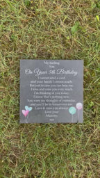 Balloon Birthday memorial plaque