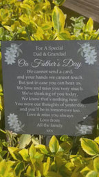 Father’s Day memorial slate plaque 1
