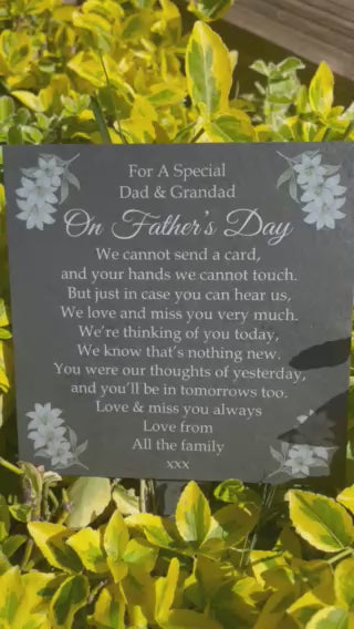 Father’s Day memorial slate plaque 1