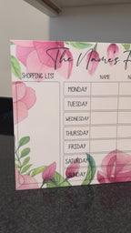Family weekly planner Pink