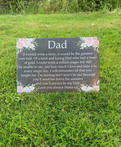 Floral memorial plaque