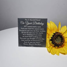 Birthday memorial plaque