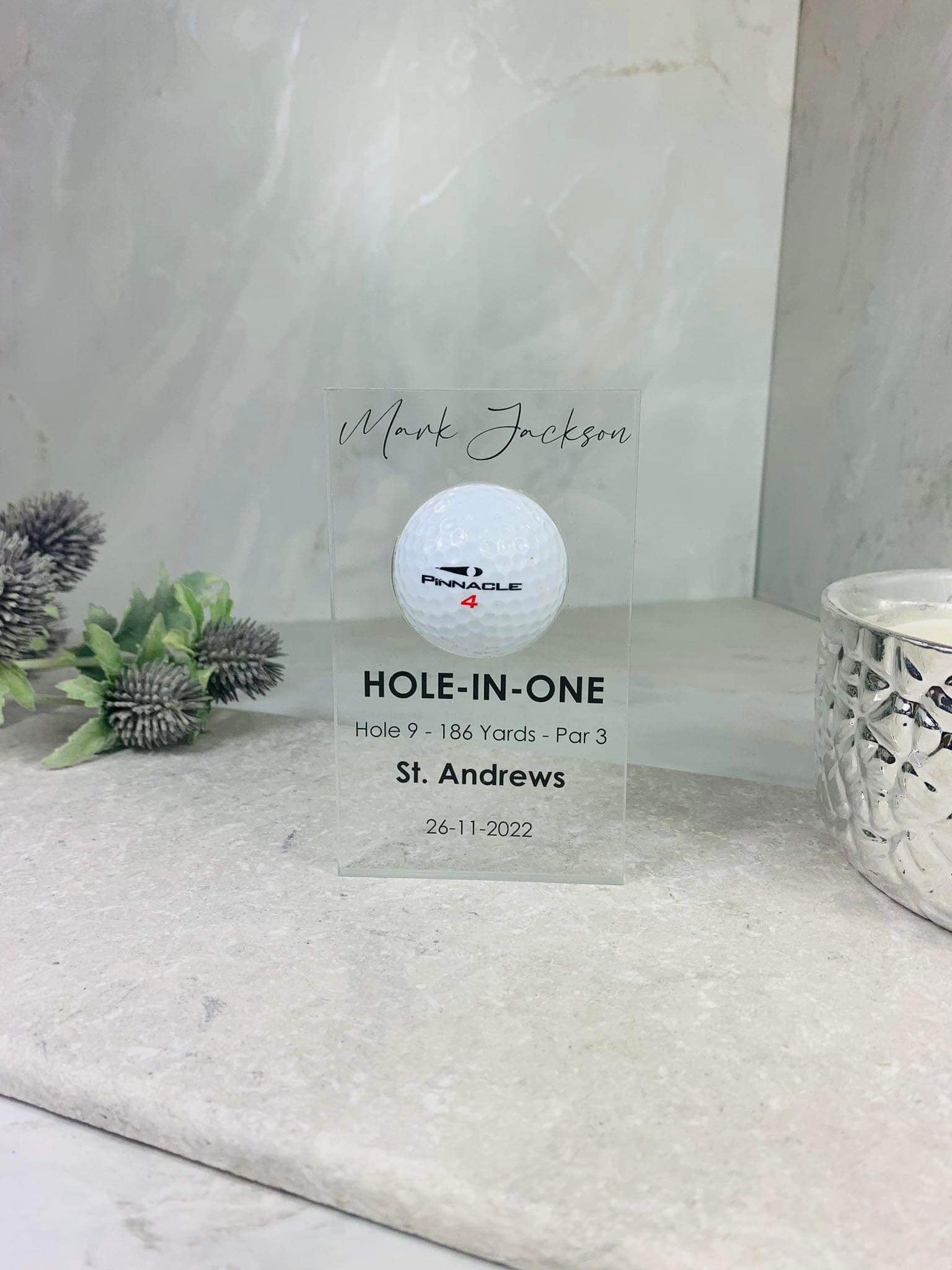 Plain Acrylic golf ball holder