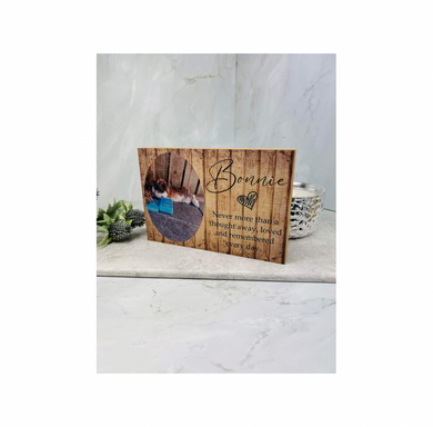 Pet memorial wooden block