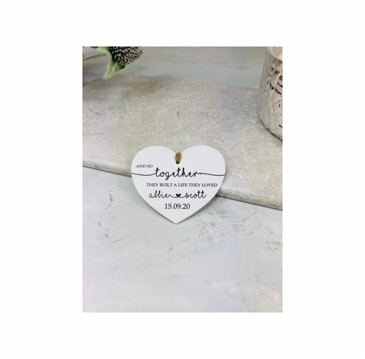 BOGOF And so together hanging heart keepsake