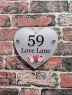 Heart acrylic house sign