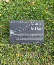 Dandelion memorial plaque