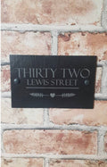 Heart divider slate house sign