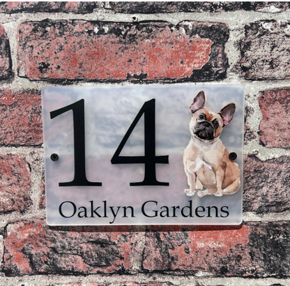Dog breeds acrylic house sign