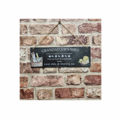 Where no project is left unfinished garden slate sign