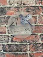 Hummingbird acrylic house sign