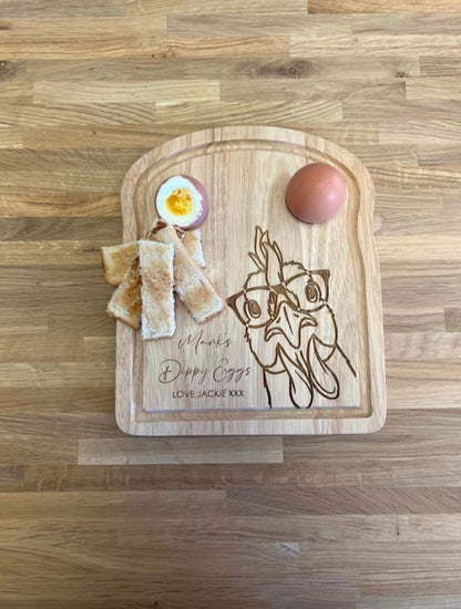 Dippy egg board chicken