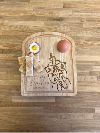 Dippy egg board chicken