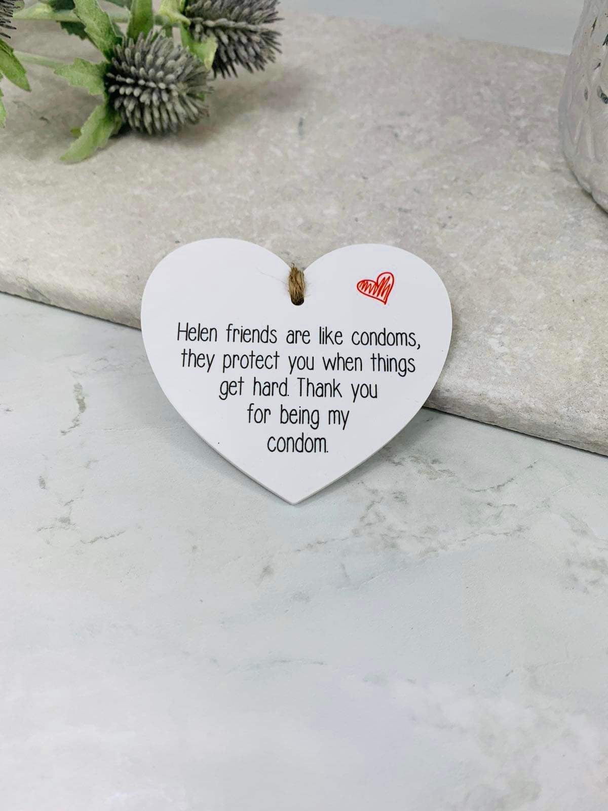 BOGOF Friends are like hanging heart keepsake