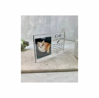 Pet memorial acrylic block