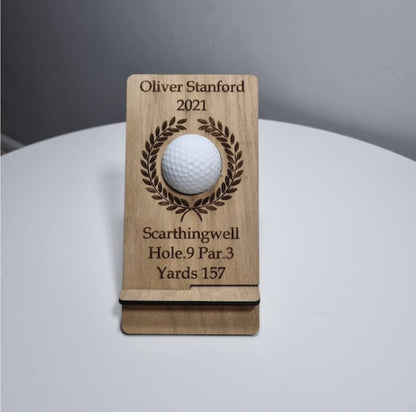 Wooden golf ball holder