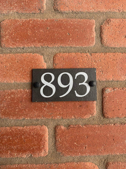 Number slate house sign