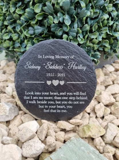 Look into your heart memorial plaque