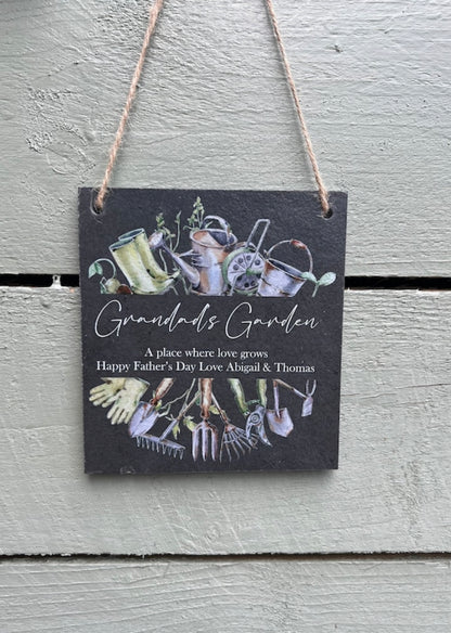 Grandad’s Garden slate sign