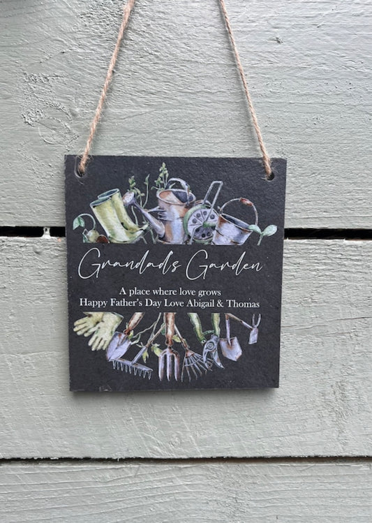 Grandad’s Garden slate sign