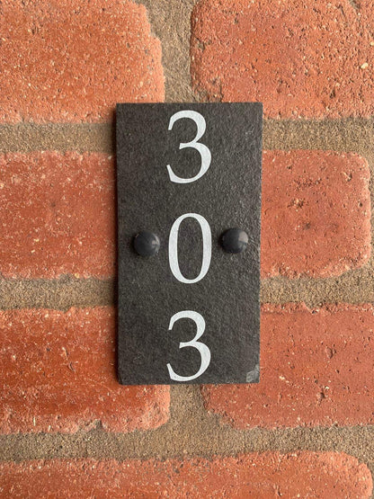 Number slate house sign