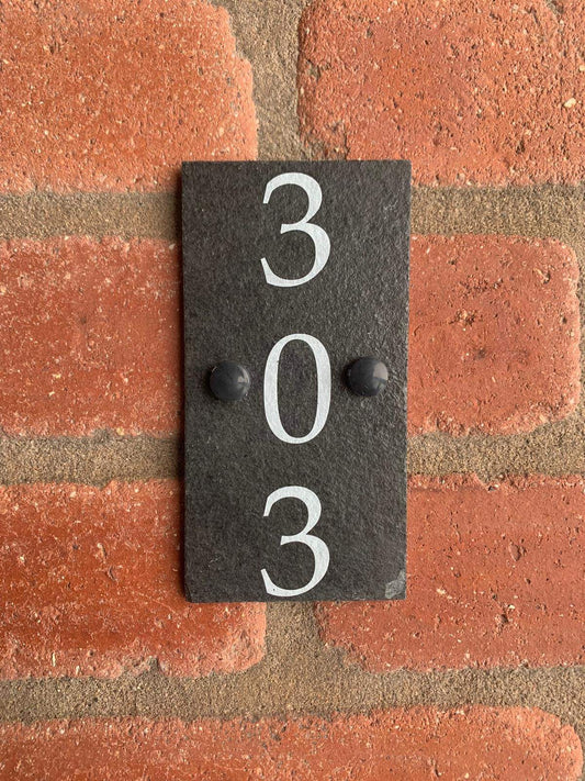 Number slate house sign