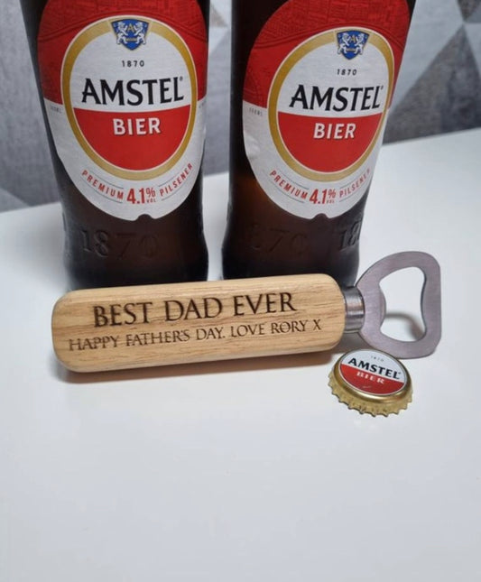 Wooden bottle opener