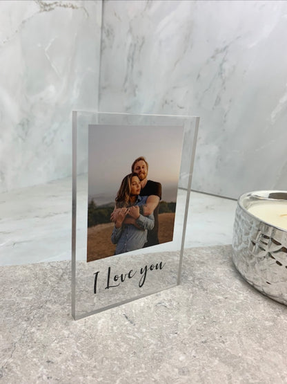 I love you acrylic block