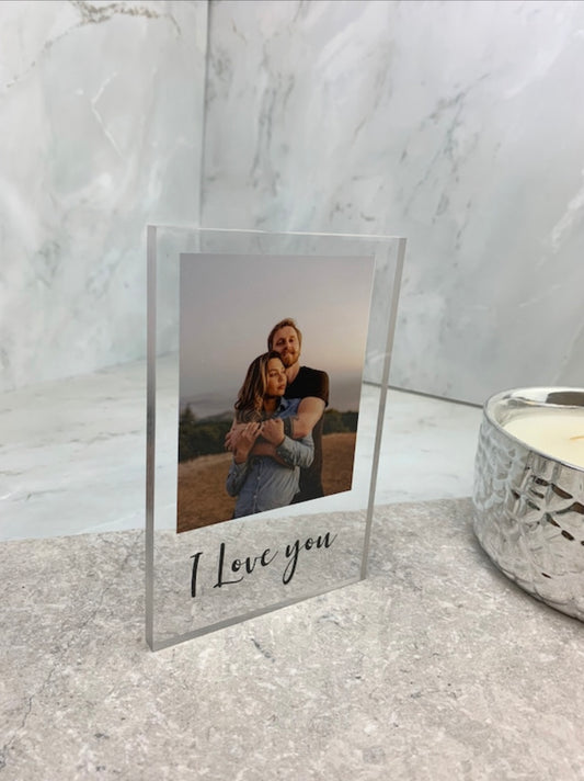 I love you acrylic block