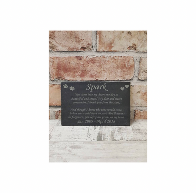 You came into my heart one day pet memorial plaque