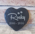 Heart pet memorial plaque