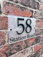 Plain acrylic house sign