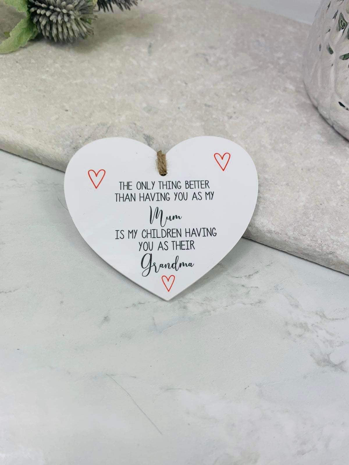 BOGOF The only thing better hanging heart keepsake