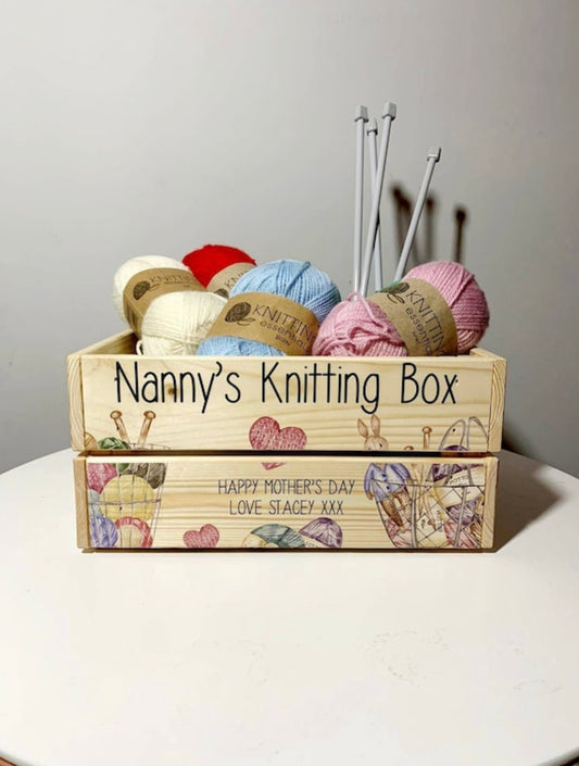 Knitting storage crate